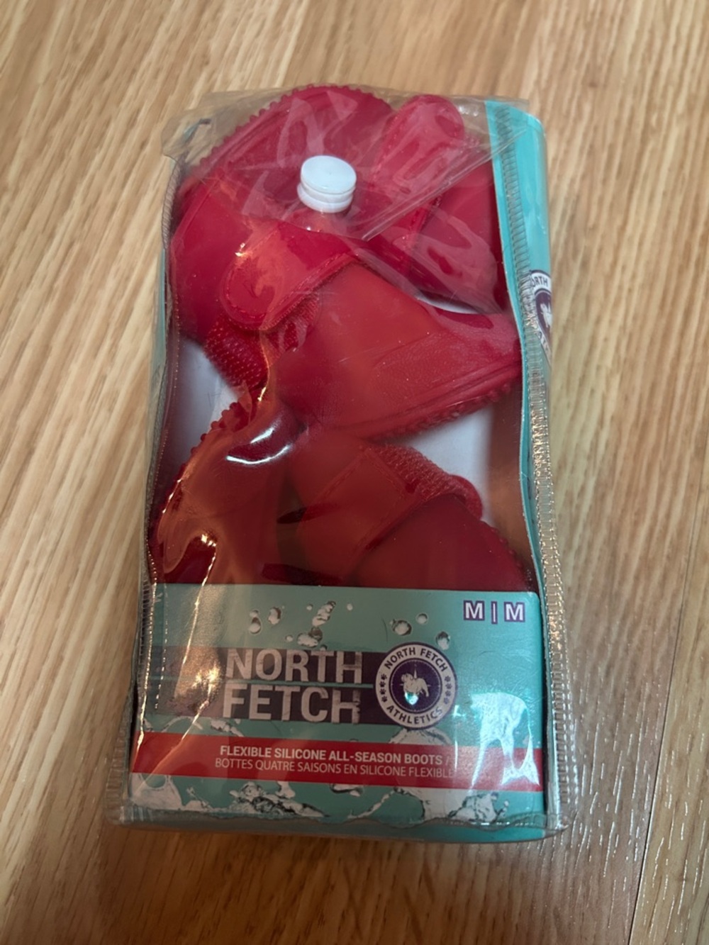 North Fetch Red Silicone Dog Boots (M)